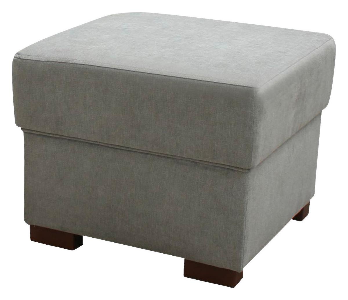 Tabure Chandler - svijetlo siva/smeđa, Design, tekstil/drvo (51/43/51cm) - Mömax