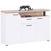 Komoda Nico - bijela/hrast Artisan, Moderno, drvni materijal/plastika (136,4/91,6/40cm) - Modern Living