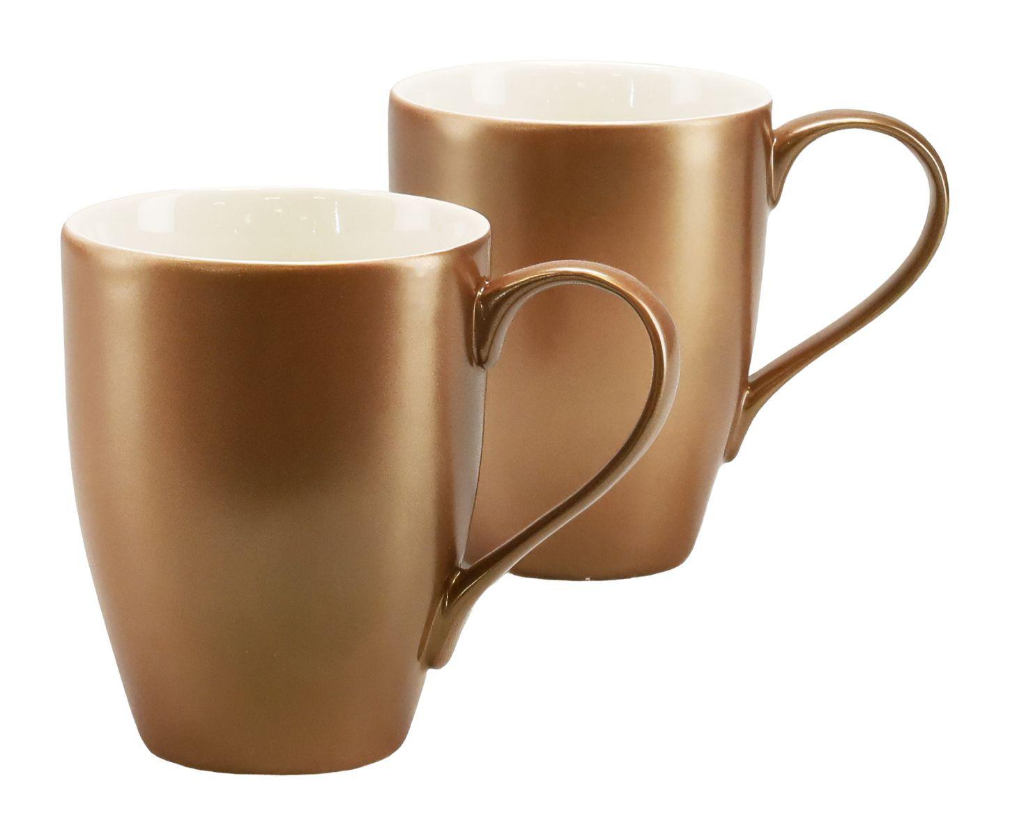 Csészekészlet 25847 - aranyszínű/fehér, Basics, kerámia - Creatable