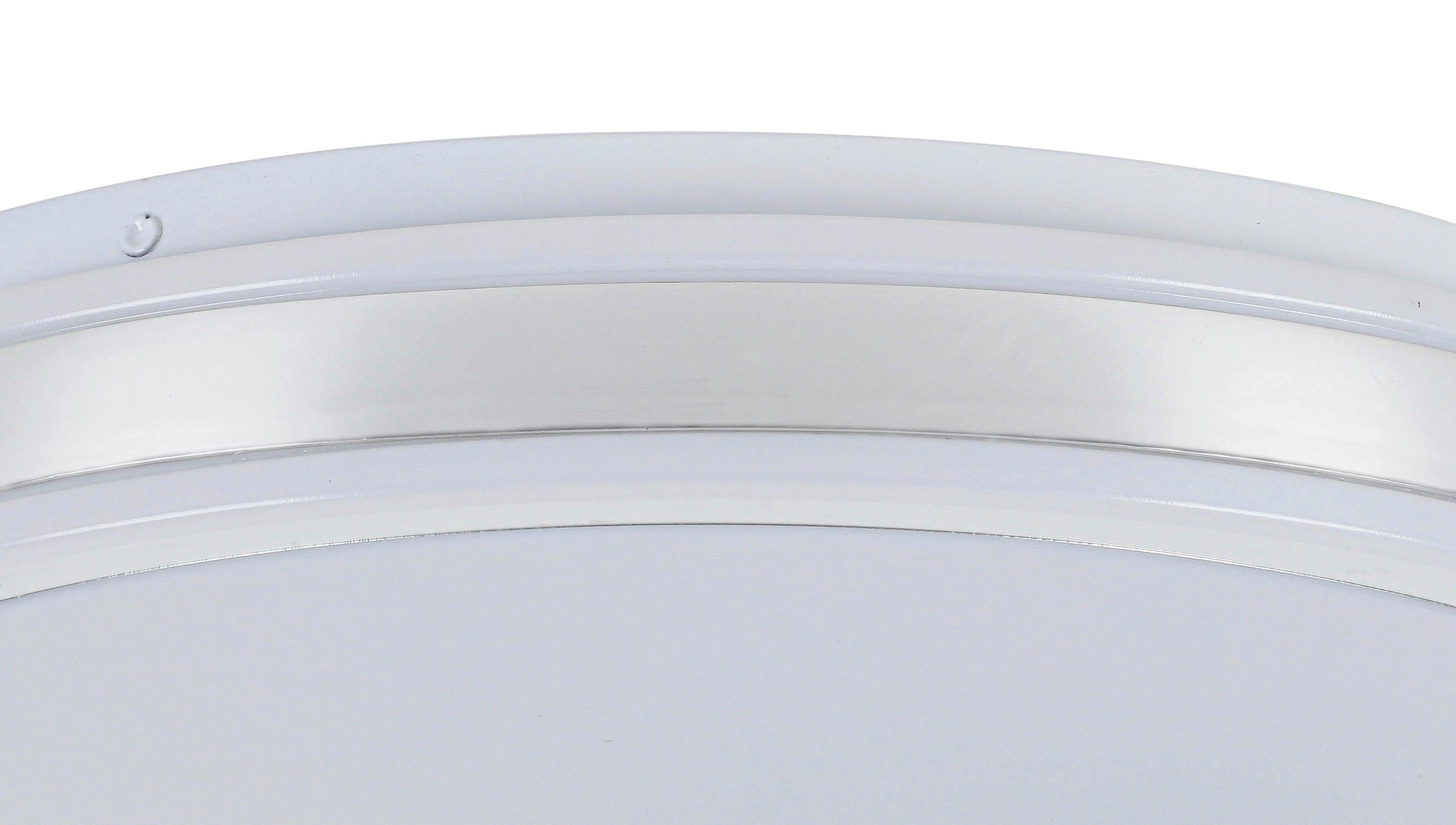 LED-TAKLAMPA FARBI - vit/kromfärg, Modern, metall/plast (38/6cm) - Mömax