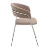 STOL MED ARMSTÖD ALICE - brun/kromfärg, Design, metall/trä (53/80/59cm) - Mömax