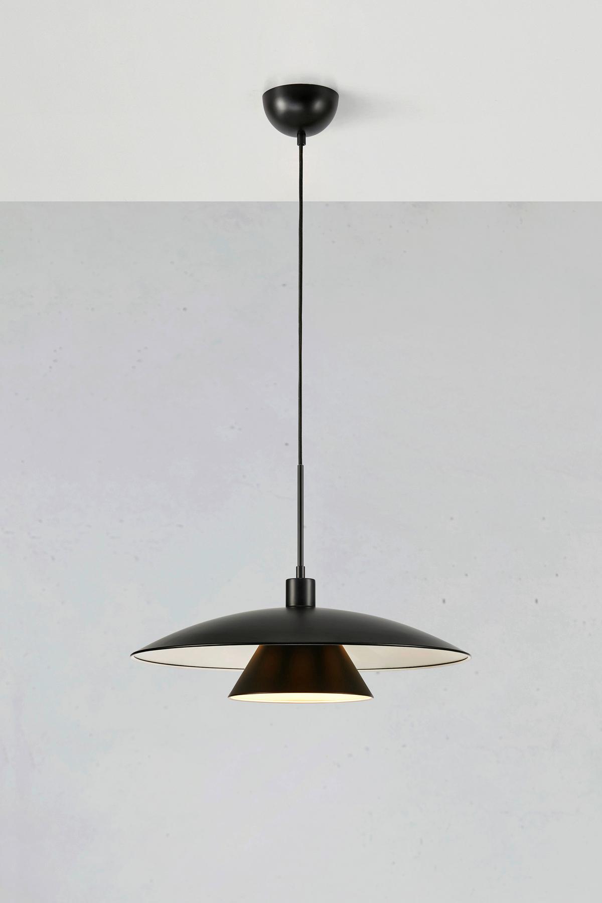Pendelleuchte Millingen max. 40 Watt - Schwarz, Basics, Metall (50/50/170cm) - Markslöjd
