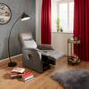 RELAXZETEL JOHNSY - Grijs, Konventionell, Kunststof/Textiel (73/110/94cm) - Mömax