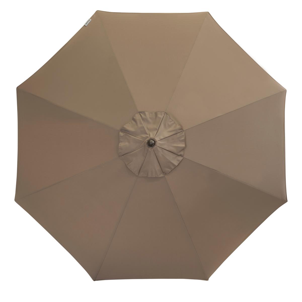 Sonnenschirm Alu Wood Ultra Eschefarben/Greige ca. 350cm - Greige/Eschefarben, Basics, Textil/Metall (350/350cm) - Doppler