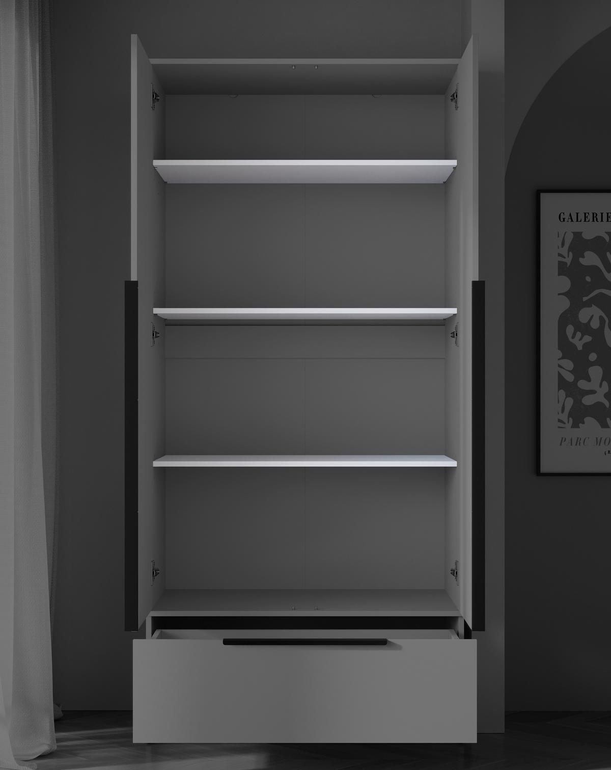 Set Polic Spirit, Bela, 3-Delni - bela, Konvencionalno, leseni material (87/1,5/46cm) - P & B