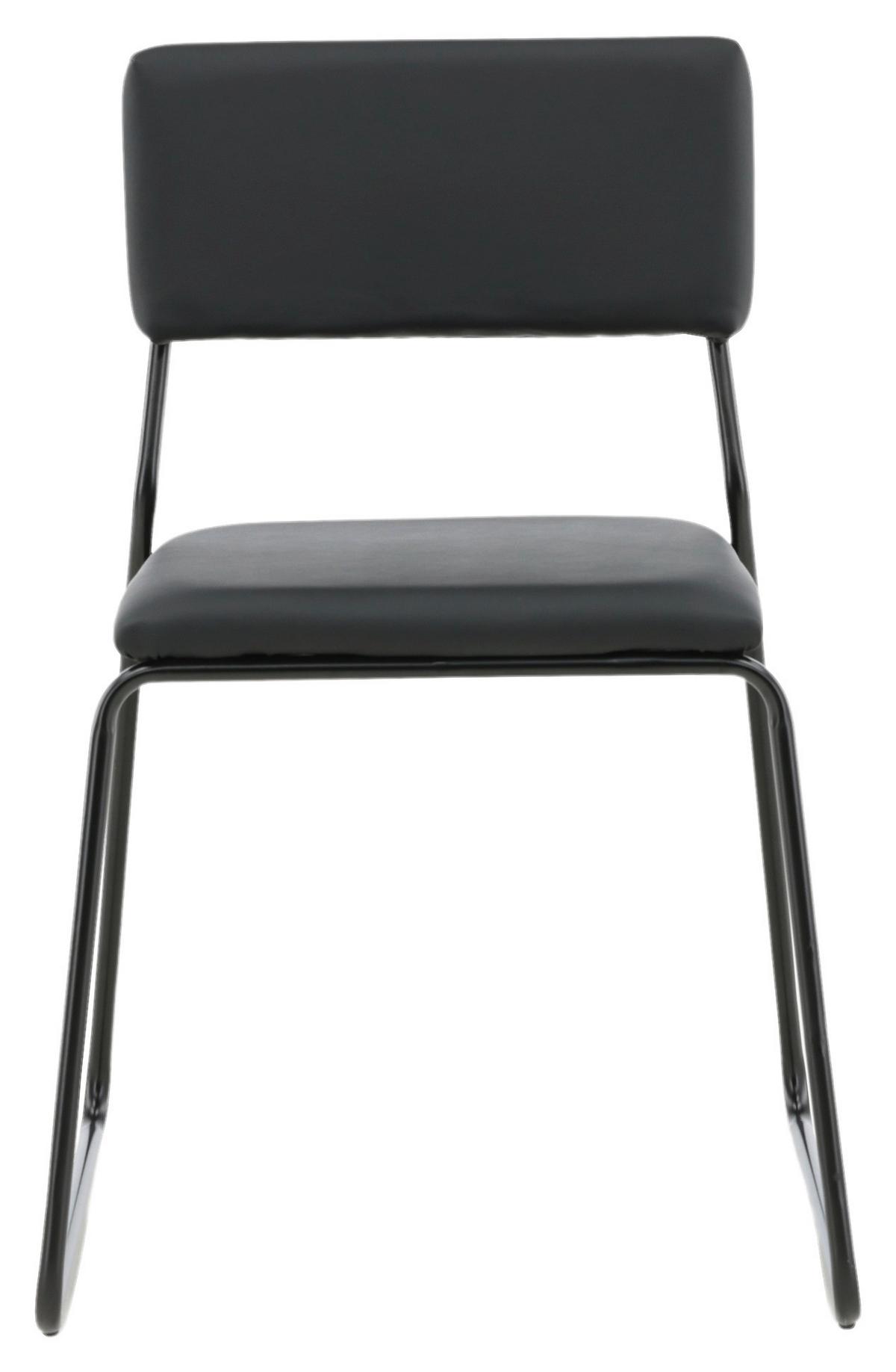 STUHL-SET KENTH - Schwarz, Design, Textil/Metall (40/76/52cm) - Livetastic
