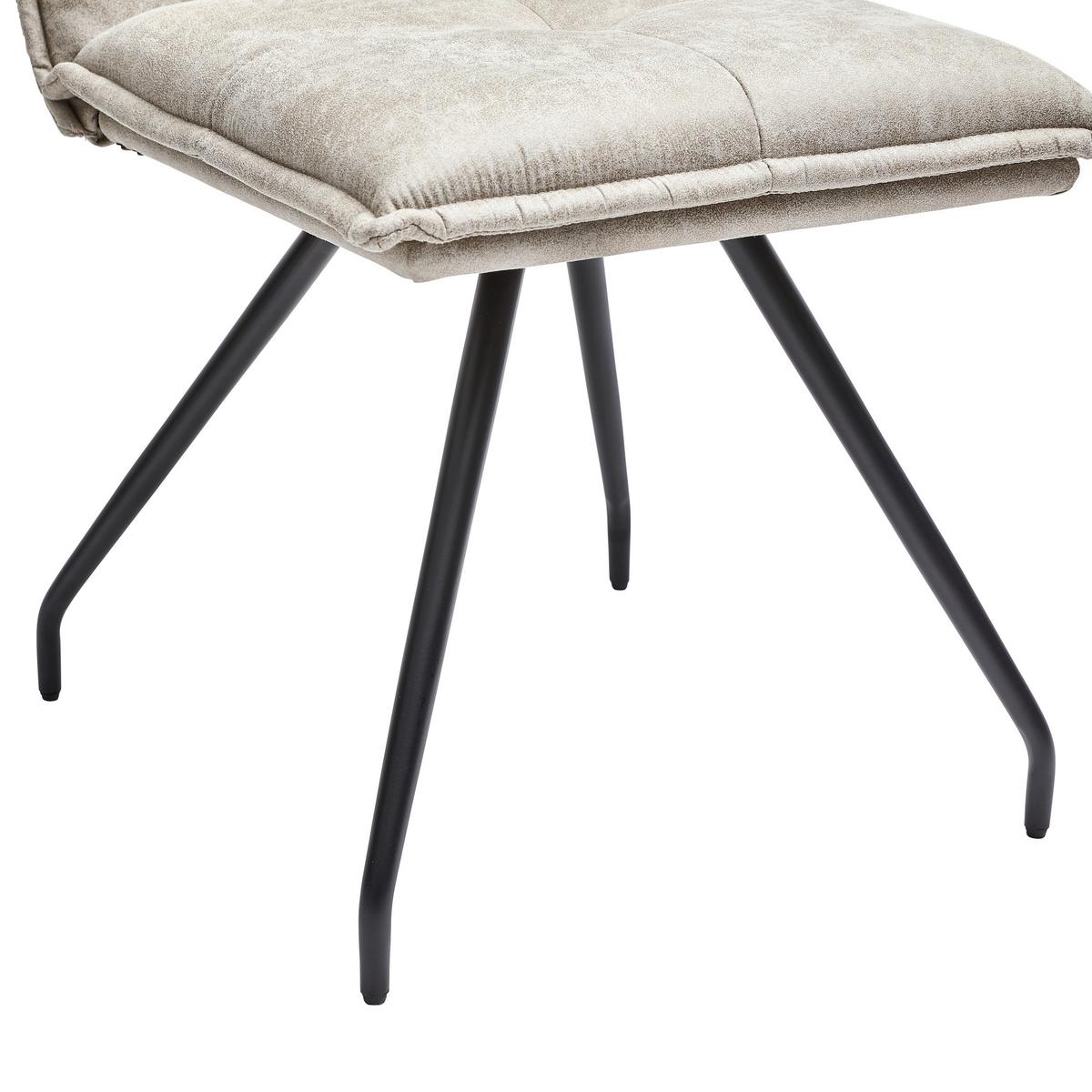 KRZESŁO LOLLY - czarny/szary, Modern, metal/tkanina (48/89/62cm) - MID.YOU