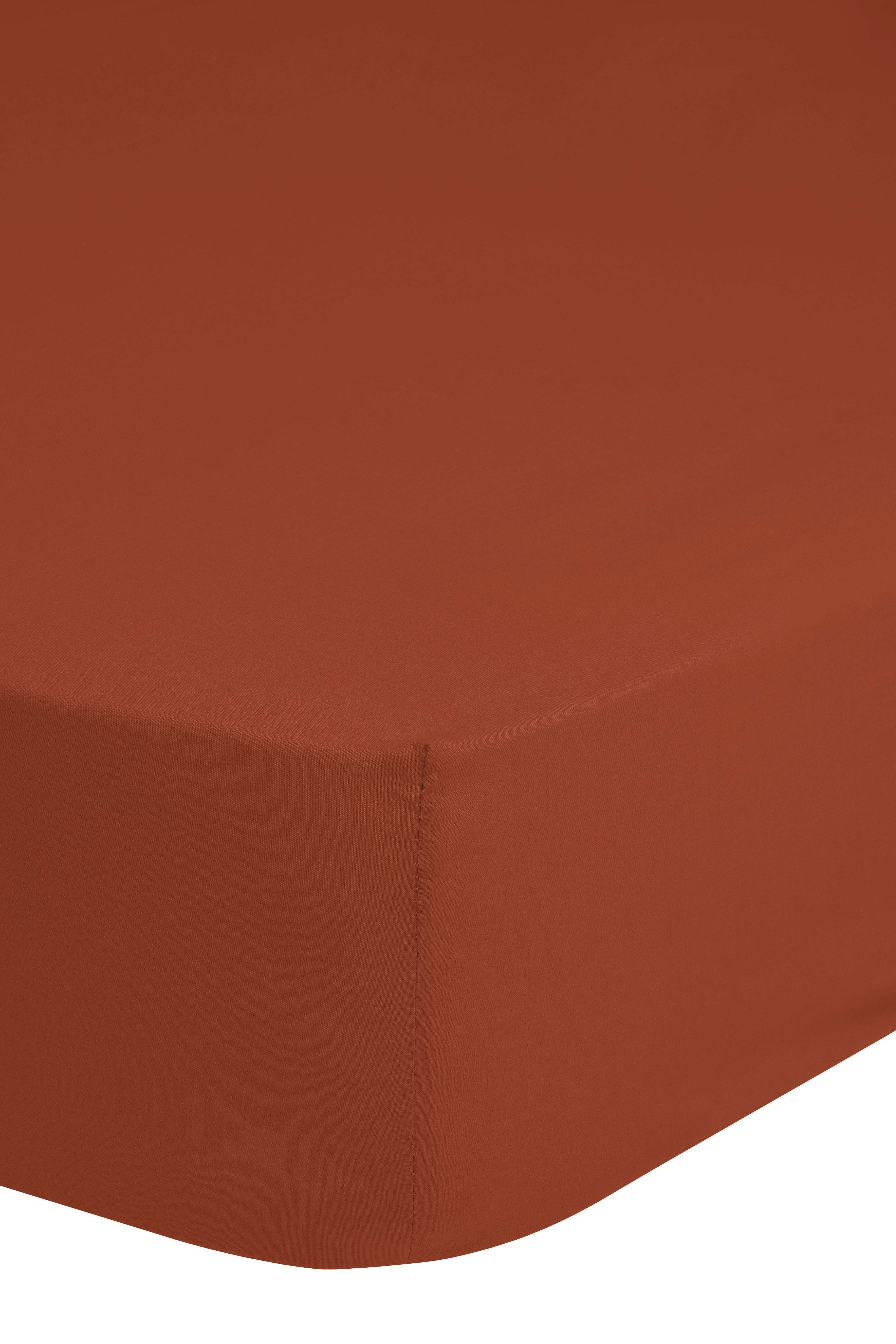 SPANNLEINTUCH EASY CARE - Terracotta, Basics, Textil (160/200cm) - MID.YOU