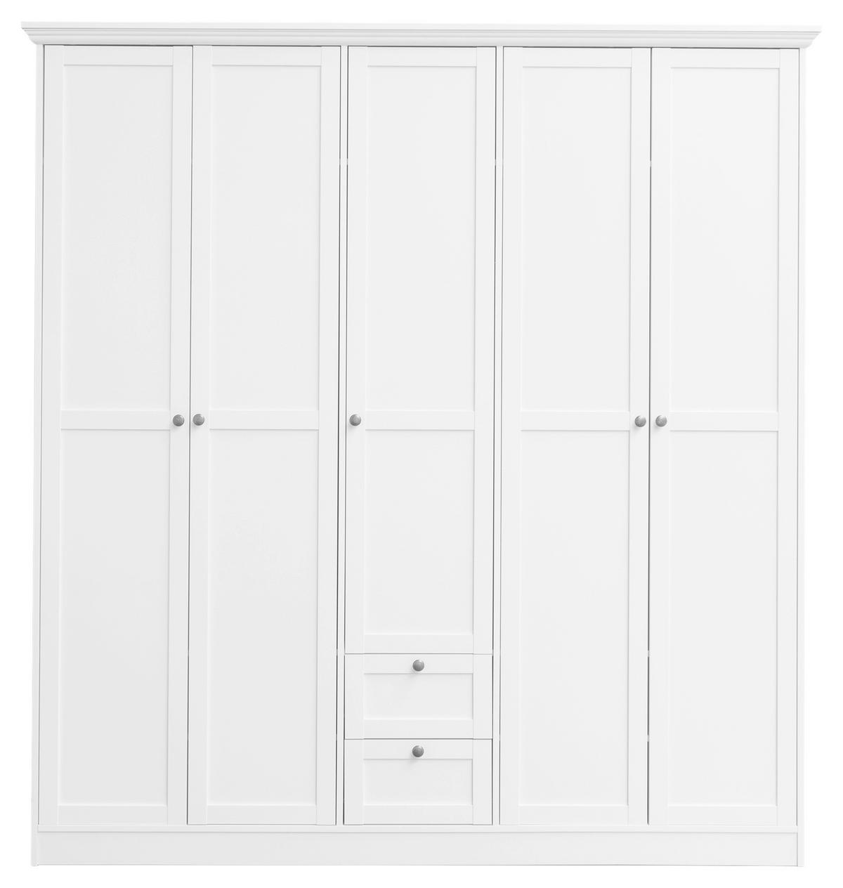 SZAFA UCHYLNA LANDWOOD 19 - kolor srebrny/biały, Lifestyle, materiał drewnopochodny/metal (190/200/67cm) - MID.YOU