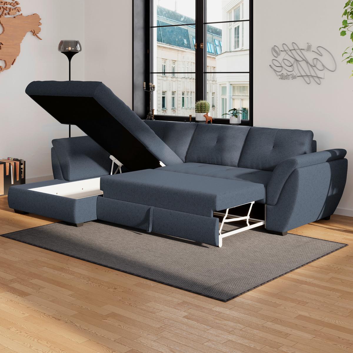 Coltar Berisso - albastru închis, Design, textil (187/278cm) - Mömax