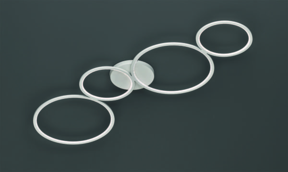 LED-Deckenleuchte Rondo in Weiß max. 37 Watt - Weiß, Design, Metall (97/5,5/34,3cm) - Trio Leuchten