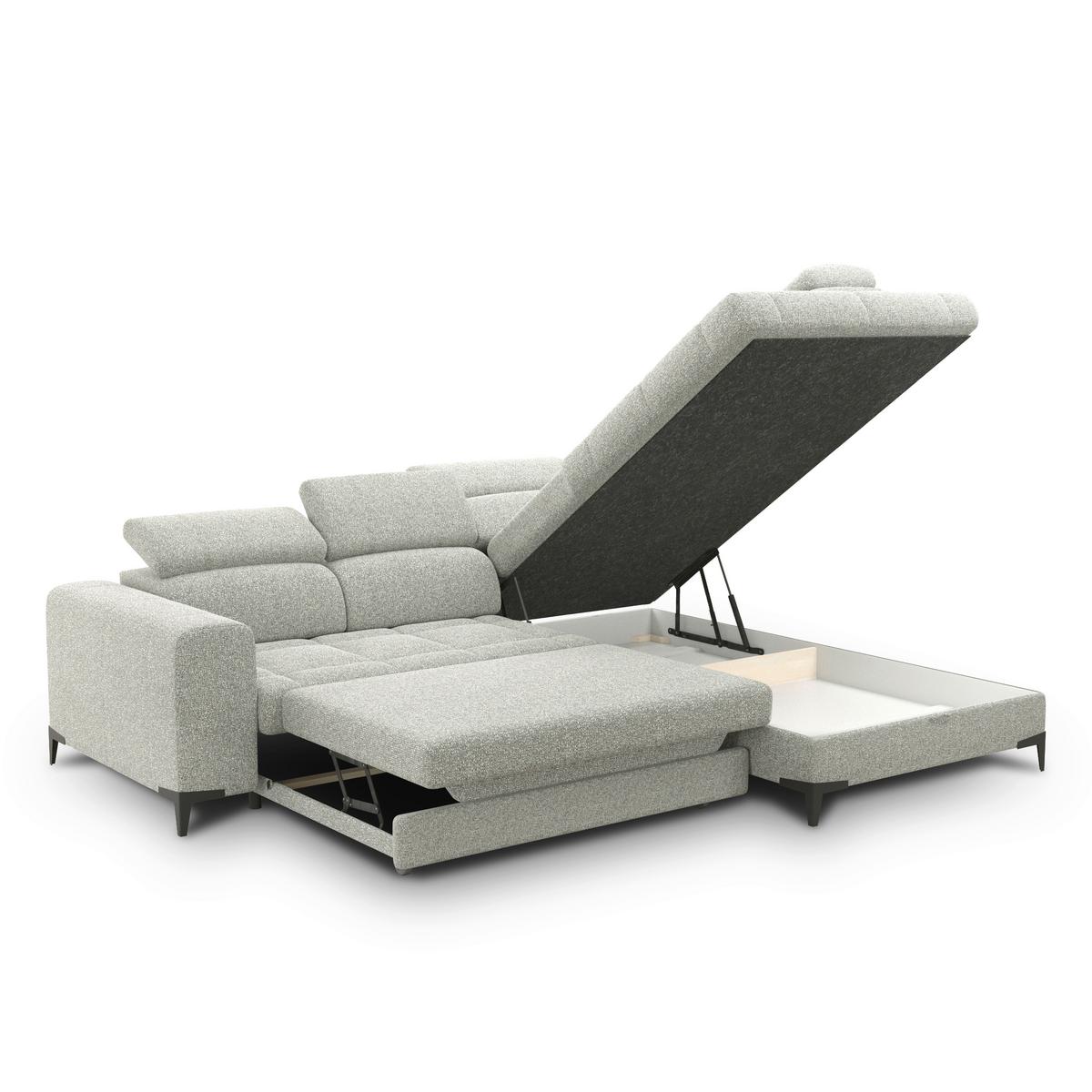 Ugaona Garnitura Mason - siva/bež, Moderno, drvo/metal (271/211cm) - Modern Living
