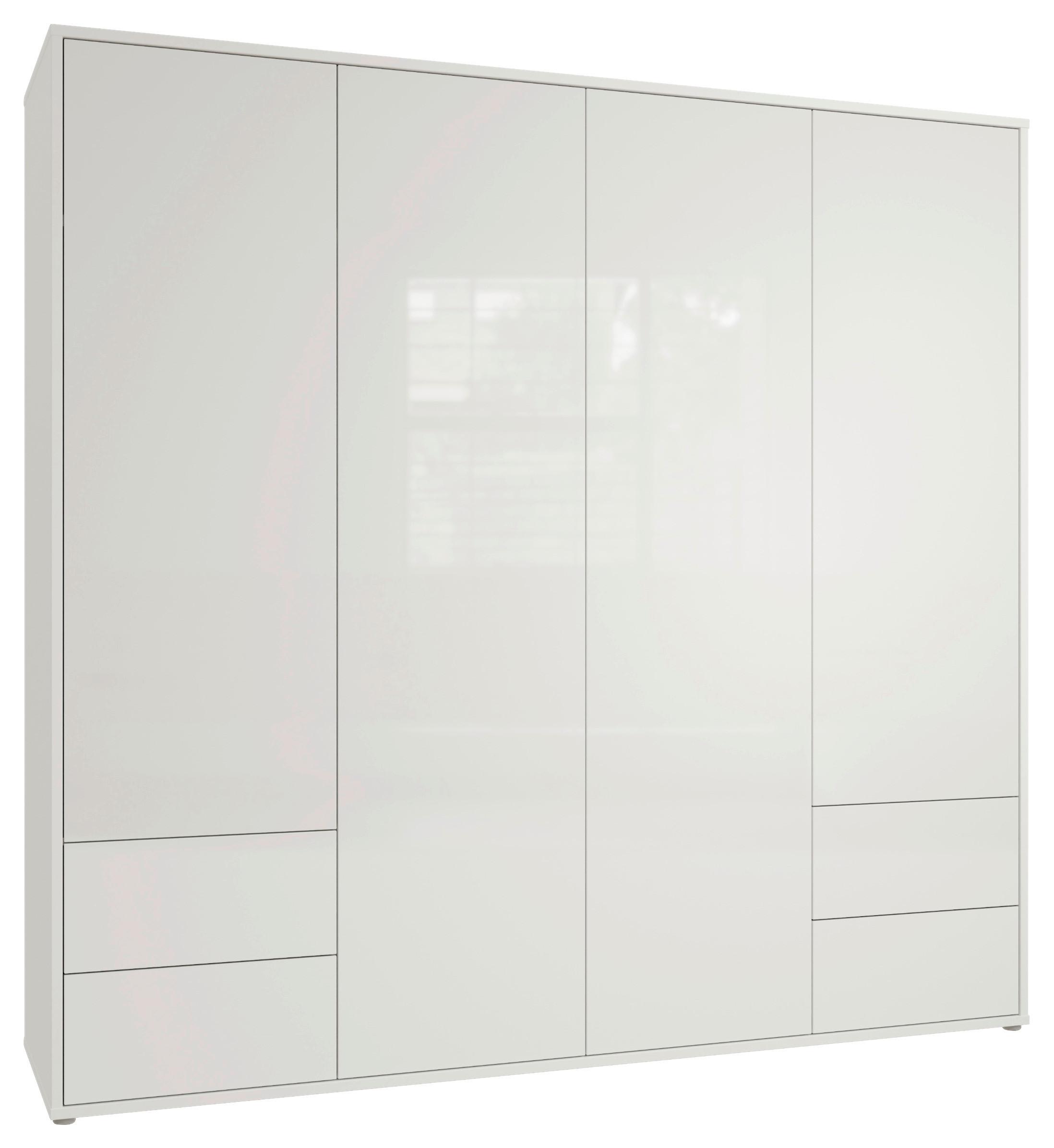 Omara S Klasičnimi Vrati Alice, Bela - bela/visoki sijaj, Trend, leseni material (224/214/60cm) - Carryhome
