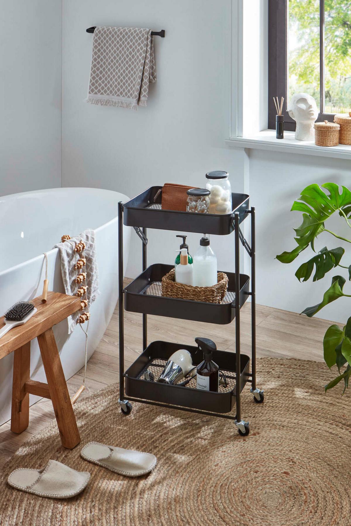 ALLZWECKWAGEN KLEINMÖBEL - Schwarz, Design, Metall (44/78/31cm) - MID.YOU