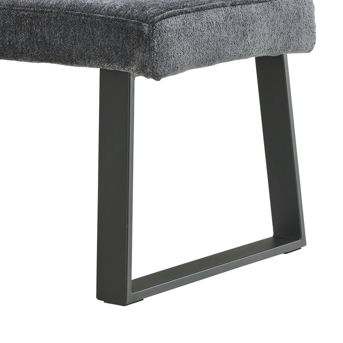 ŁAWKA NAROŻNA MAGNUS - ciemnoszary/czarny, Lifestyle, metal/tkanina (193/141cm) - MID.YOU