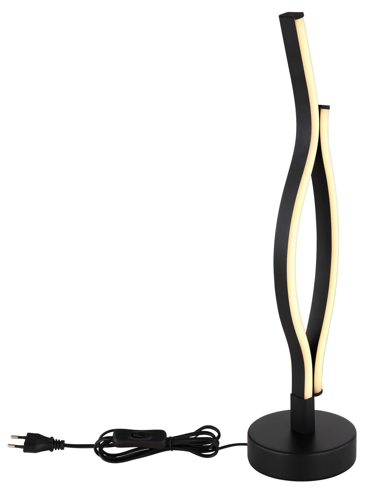 LED-TISCHLEUCHTE 67206T GERONIMO - Weiss/Schwarz, Design, Kunststoff/Metall (12/47cm) - Globo