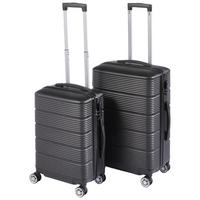ZESTAW WALIZEK PODRÓŻNYCH LTS-99030 - czarny, Basics, tworzywo sztuczne/metal - Novel