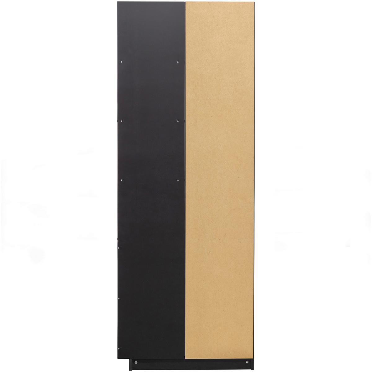Mehrzweckschrank Finca Schwarz - Schwarz, Design, Holz (78/210/40cm) - Livetastic