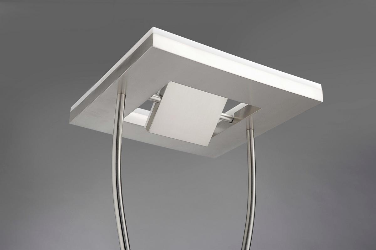 Stehleuchte Helia in Nickelfarben max. 20 Watt - Nickelfarben, Design, Metall (57/57/197,5cm)
