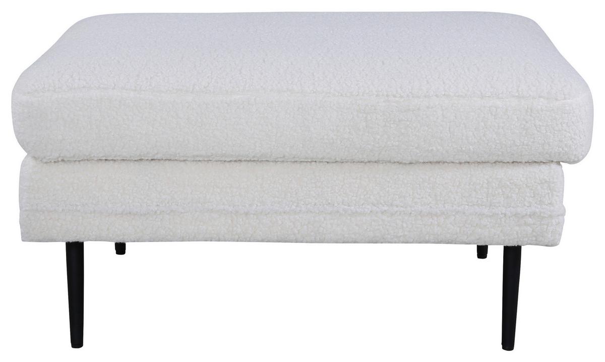 HOCKER BOOM - Schwarz/Weiß, Design, Textil/Metall (90/49/70cm) - Livetastic