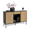 SIDEBOARD MADRID -EXKLUSIV- - svart/naturfärgad, Modern, metall/trämaterial (143/90/40cm) - Mömax