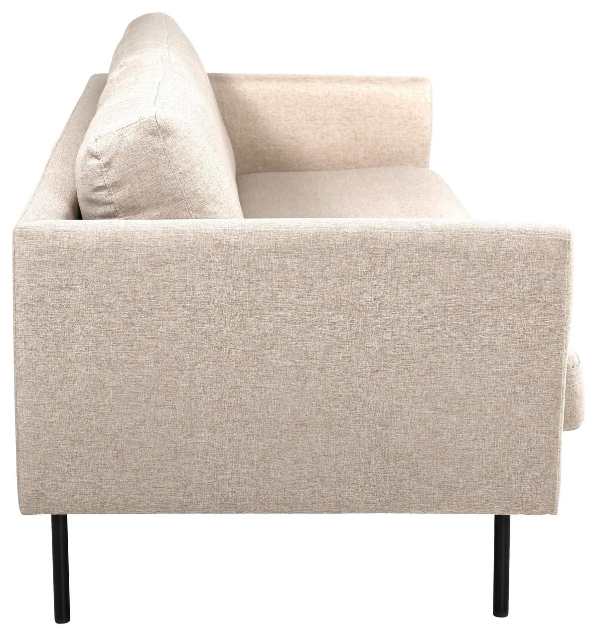 2-SITZER-SOFA ZOOM - Hellbraun/Beige, Design, Textil/Metall (180/78/80cm) - Livetastic