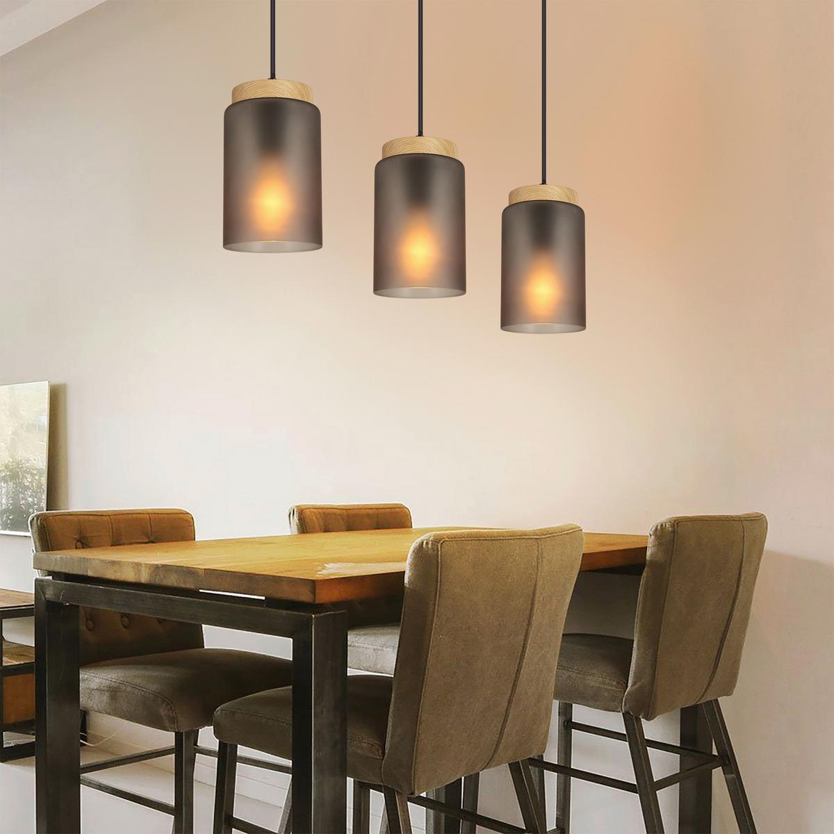 LAMPA WISZĄCA MAJA - czarny/szary, Trend, metal/szkło (67/12/120cm) - Novel