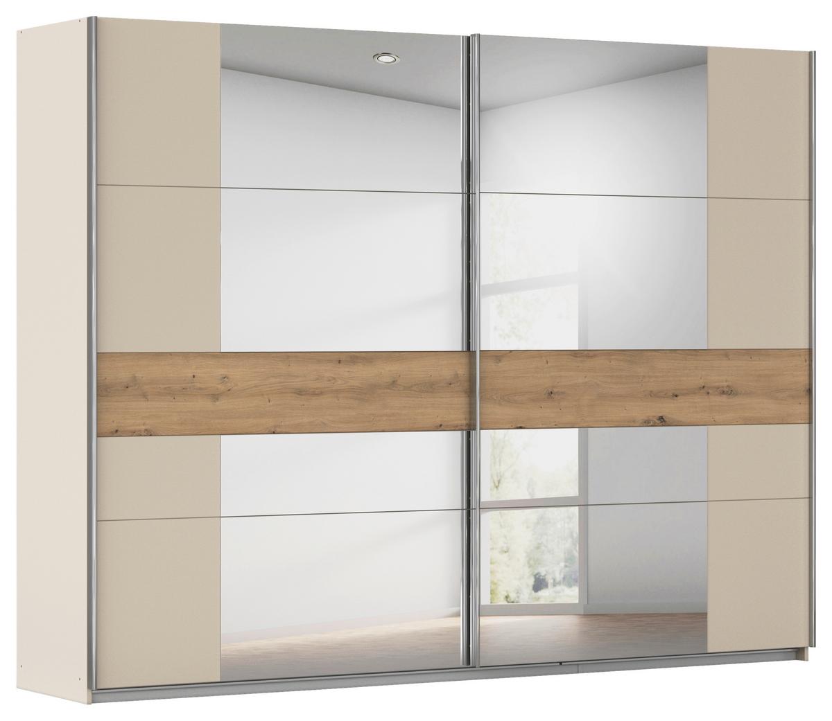 Ormar S Kliznim Vratima Calisto - srebrne boje/hrast Artisan, Trend, drvni materijal/metal (271/210/62cm) - Modern Living