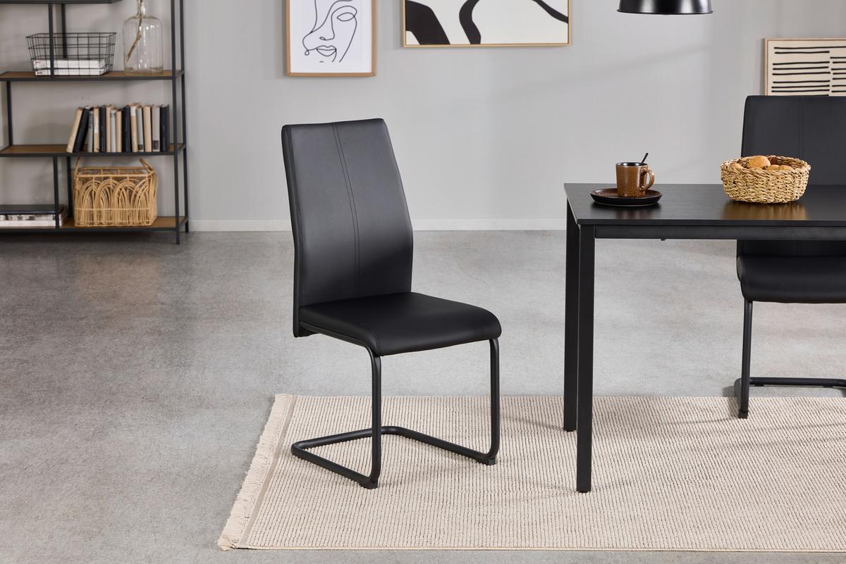 Stolica Anne - crna, Konvencionalno, metal/tekstil (44/96/57cm) - Best Price