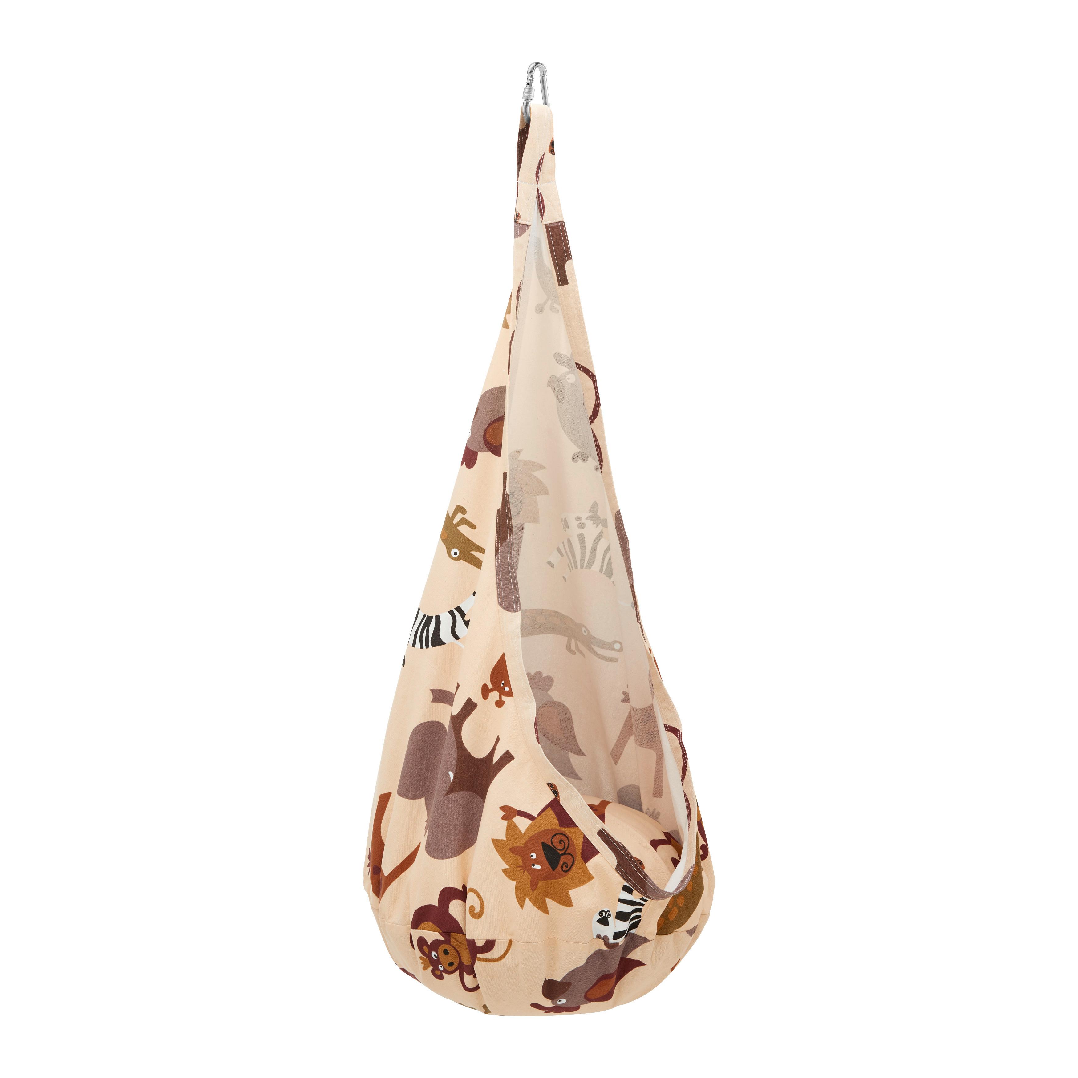 Hängehöhle Pooh Braun/Beige Webstoff - Beige/Braun, MODERN, Textil (70/150/70cm) - Bessagi Kids