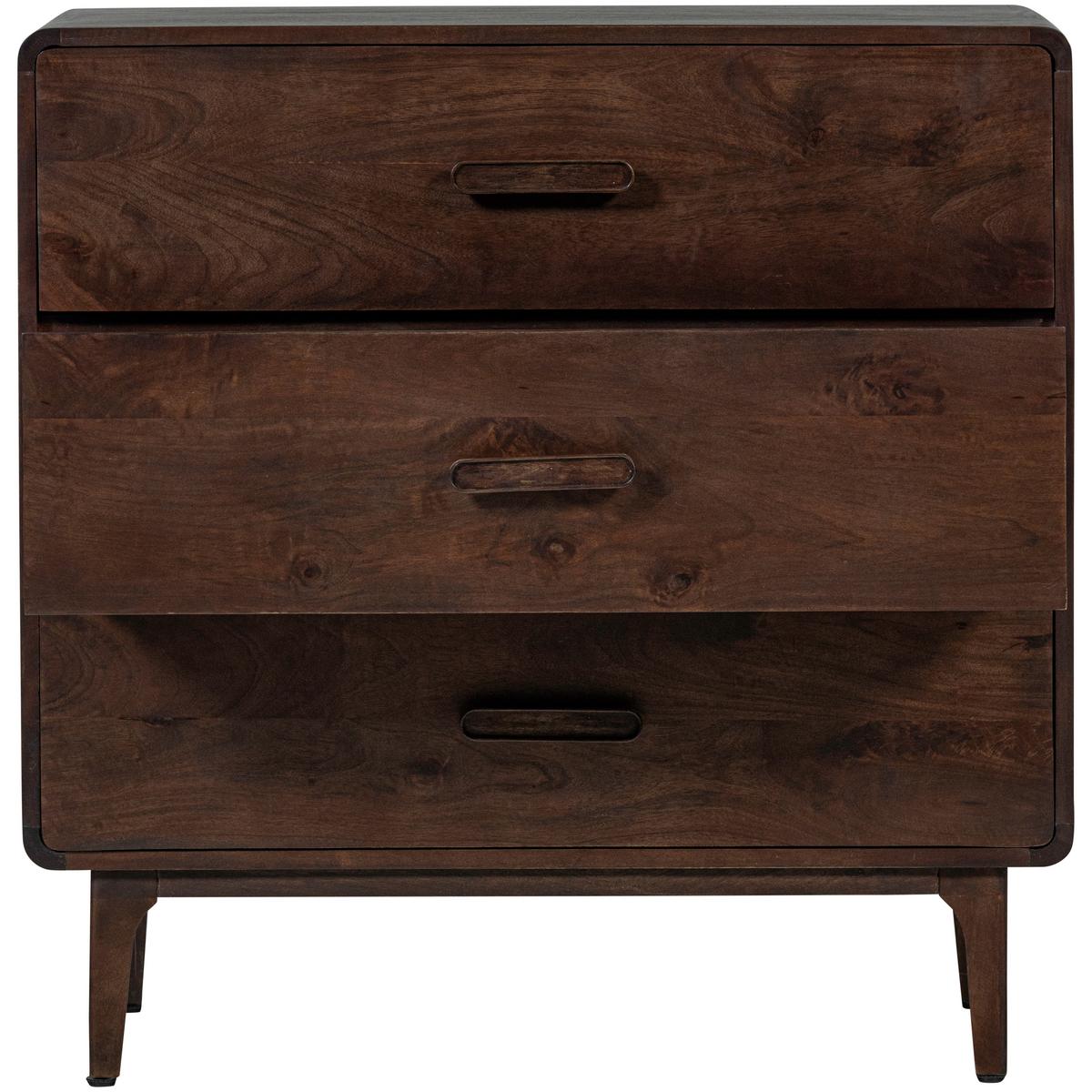 Kommode Liya Mangoholz - Dunkelbraun, Design, Holz (90/90/50cm) - Livetastic