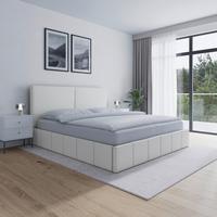 Tapecirani Krevet Mila - Elfenbein/crna, Moderno, drvni materijal/metal (180/200cm) - Bessagi Home