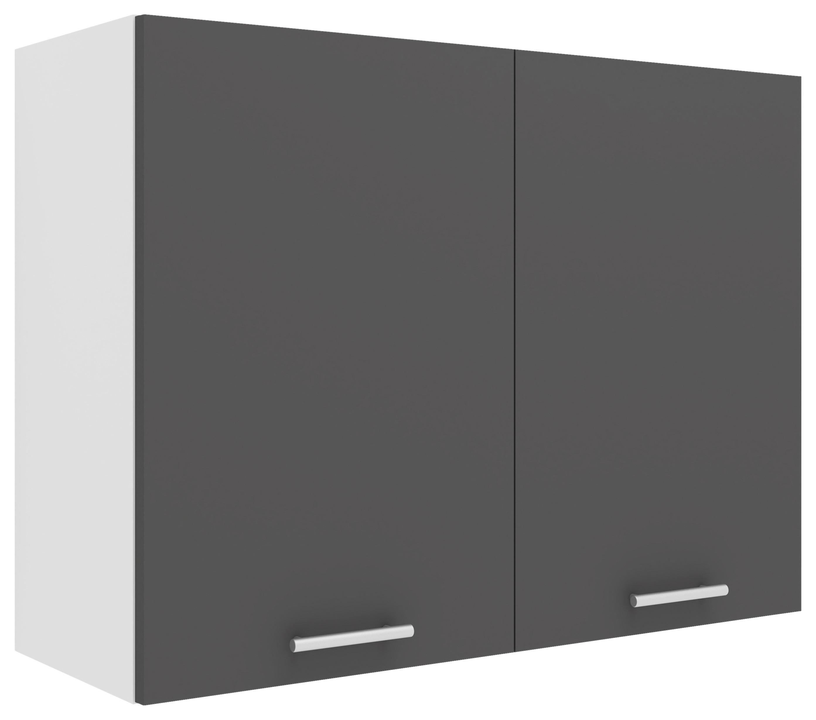 Kuhinjska Zgornja Omarica Esilo, Siva, Bela - bela/barve aluminija, Konvencionalno, kovina/leseni material (80/60/31cm) - MID.YOU