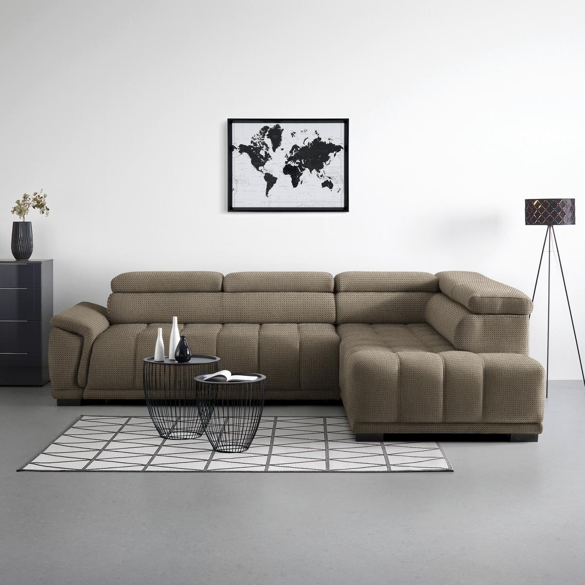 Kutna Garnitura Gremio - bež/crna, Moderno, tekstil/plastika (283/206cm) - Modern Living
