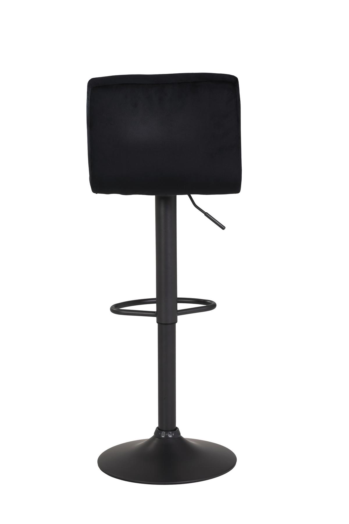 Barhocker 2er-Set Amanda II Schwarz Samt - Dunkelgrau/Schwarz, MODERN, Textil/Metall (40/85/48cm) - MID.YOU