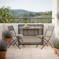 Loungeset Mario Grau Metall/Kunststoff Modular - Hellgrau/Grau, MODERN, Kunststoff/Textil (110/86,5/80cm) - Bessagi Garden