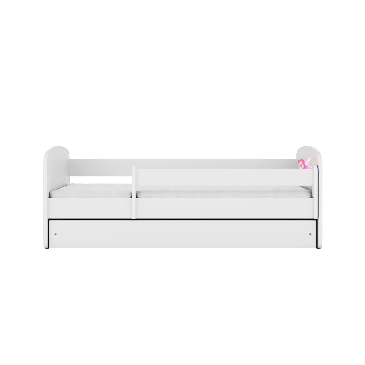 Otroška Postelja Babydreams, Bela, 80x160cm - bela/barve breze, Moderno, tekstil/leseni material (80/160cm) - MID.YOU