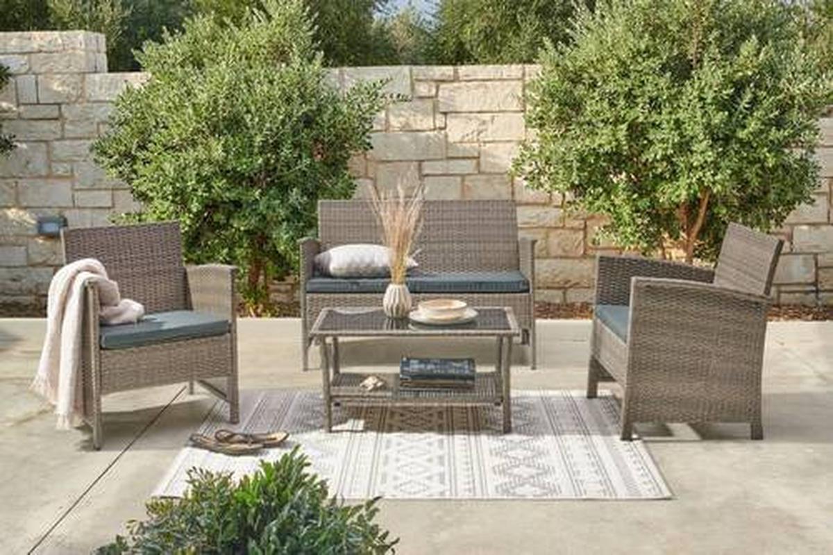 Lounge Garnitura Barbara, Siva - temno siva/črna, Moderno, kovina/umetna masa - Modern Living