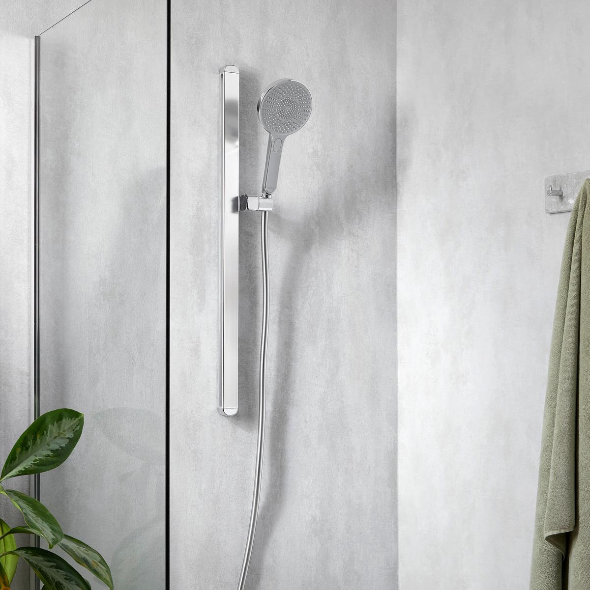 Brauseset Karibik Chromfarben/Hellgrau - Chromfarben/Hellgrau, Kunststoff (13/78,5/5,5cm) - Mömax