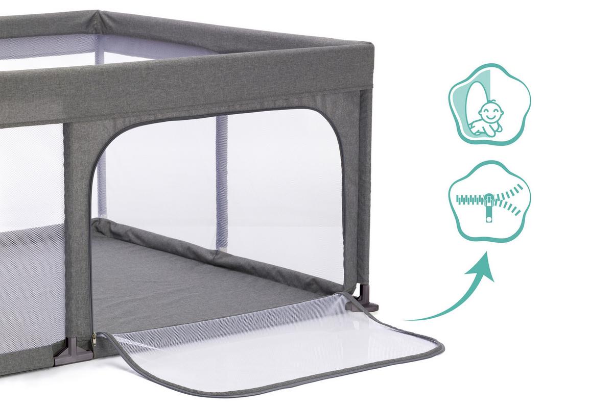 KOJEC NA KÓŁKACH 4050-17 RIO XL EXTRA GROSS - szary, Basics, tworzywo sztuczne/metal (180/120/68cm) - Fillikid