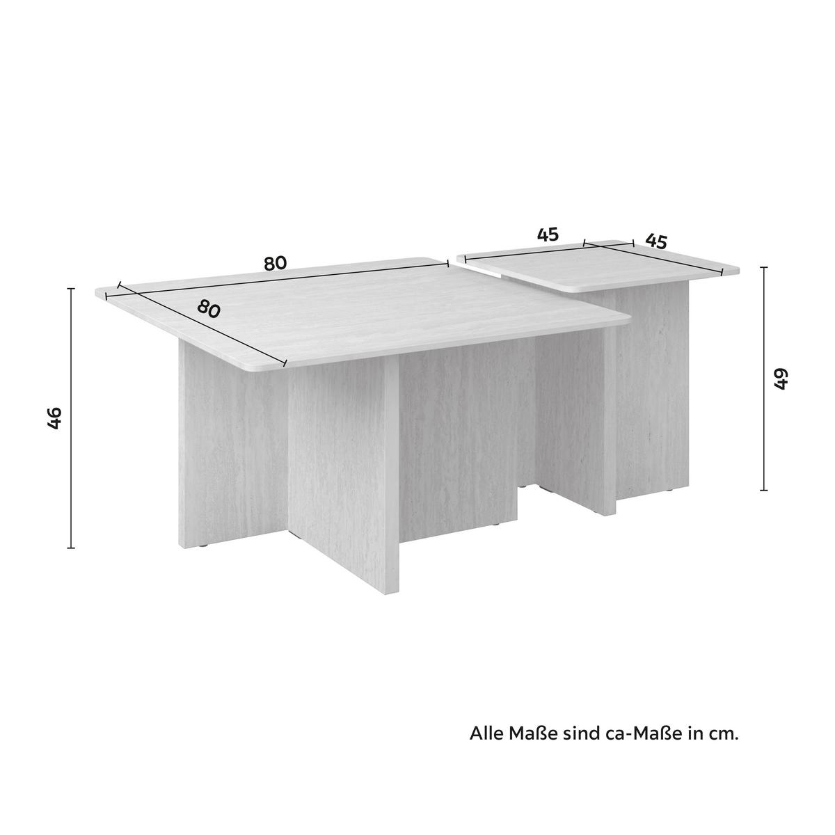 Stolić Lucca - krem, Moderno, kamen/drvni materijal - Bessagi Home