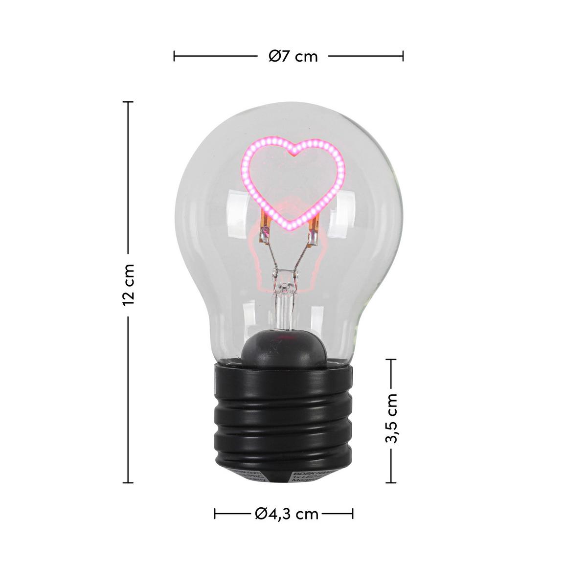 Led Dekorativna Svjetiljka Birni - prozirno/crna, Moderno, staklo/metal (7/12cm) - Mömax