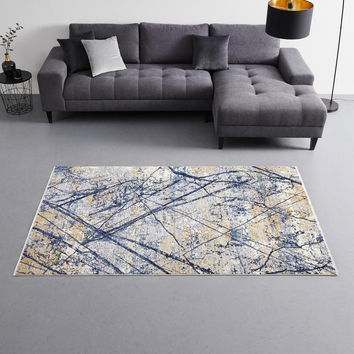 Szőtt Szőnyeg Kb.120x170cm Urbano 3 - világosszürke/aranyszínű, Modern, textil (120/170cm) - Bessagi Home