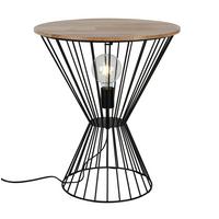 Stehleuchte Table - Eichefarben/Schwarz, Modern, Holz/Kunststoff (45/54cm) - Mömax
