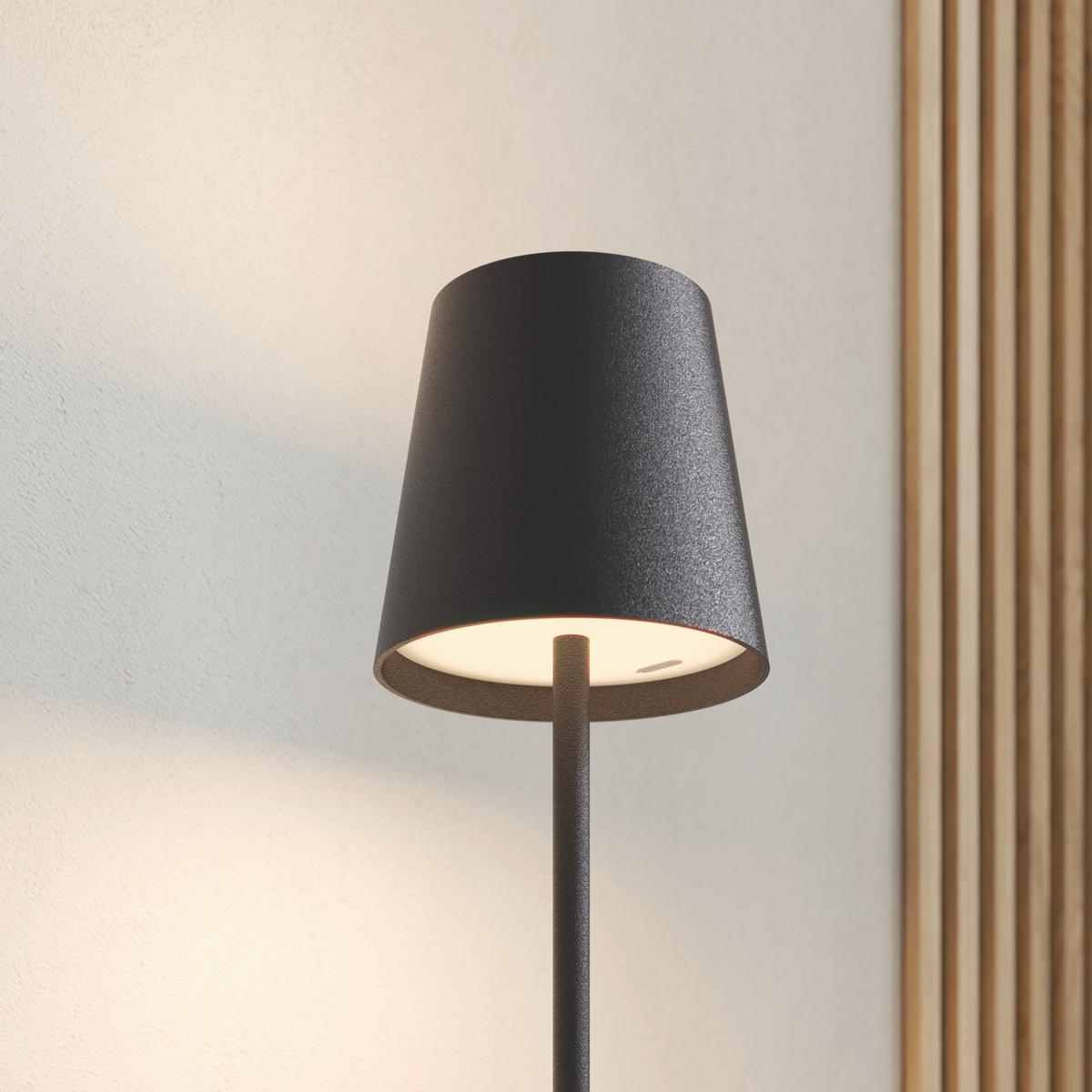 AKUMULATOROWA LAMPA STOJĄCA FORT LAUDERDALE *SBN* - czarny, Konventionell, tworzywo sztuczne/metal (22/130cm) - Novel