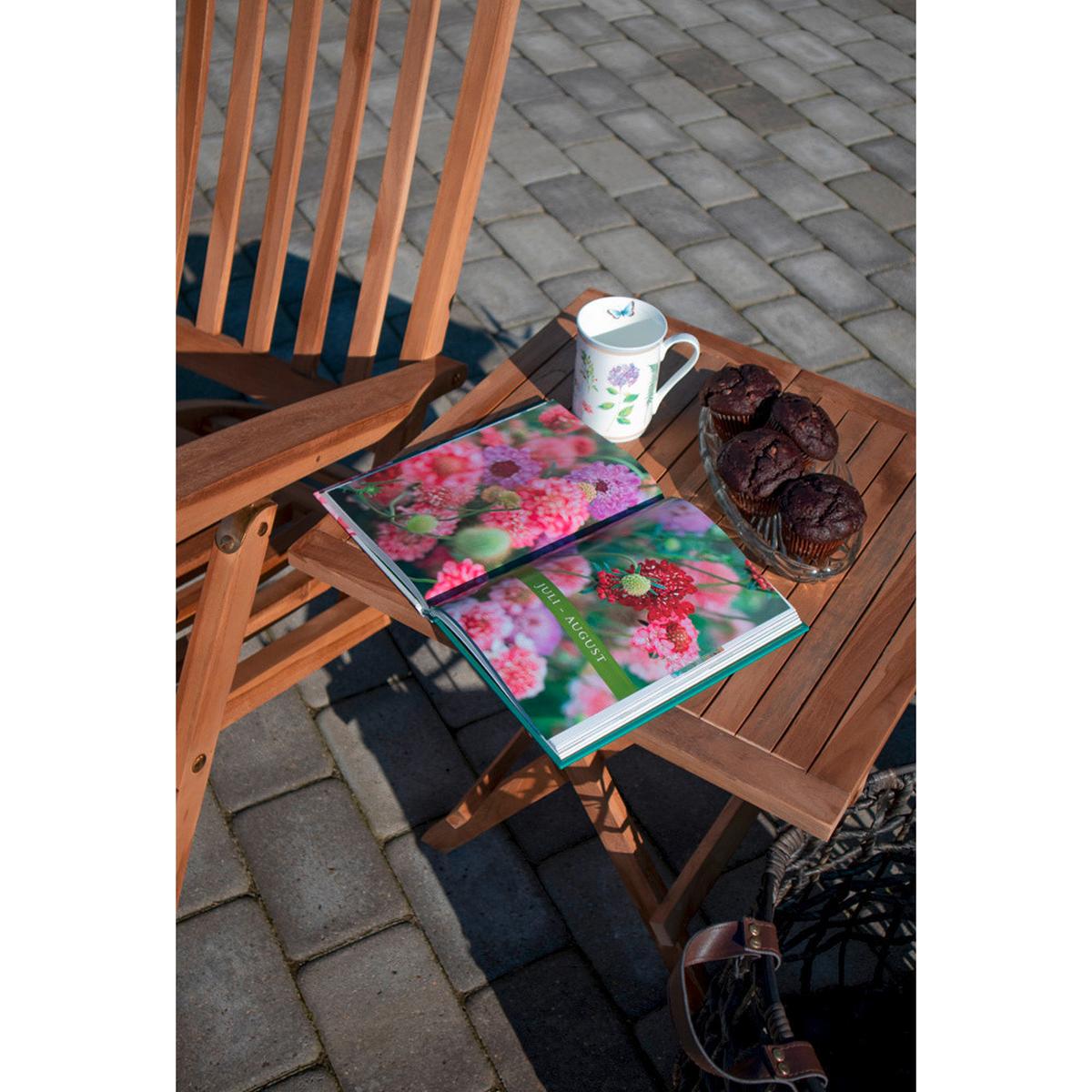 Gartentisch Bilbao Teak klappbar - Braun, MODERN, Holz (50/50/50cm) - Gardenson