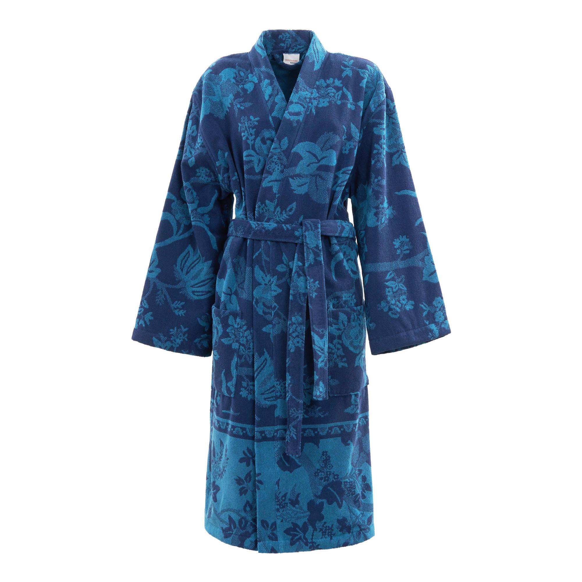 SZLAFROK KĄPIELOWY GENOVA - niebieski, Basics, tkanina (XLnull) - Bassetti