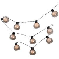 Lichterkette Weiss/hellgrau Max. 0,6 Watt - Weiss/Hellgrau, Kunststoff/Metall (210cm) - Mömax