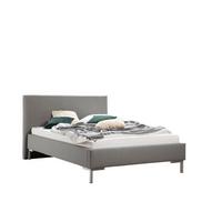 Polsterbett Minto Grau ca. 140x200 cm - Silberfarben/Grau, MODERN, Textil/Metall (140/200cm) - Livetastic