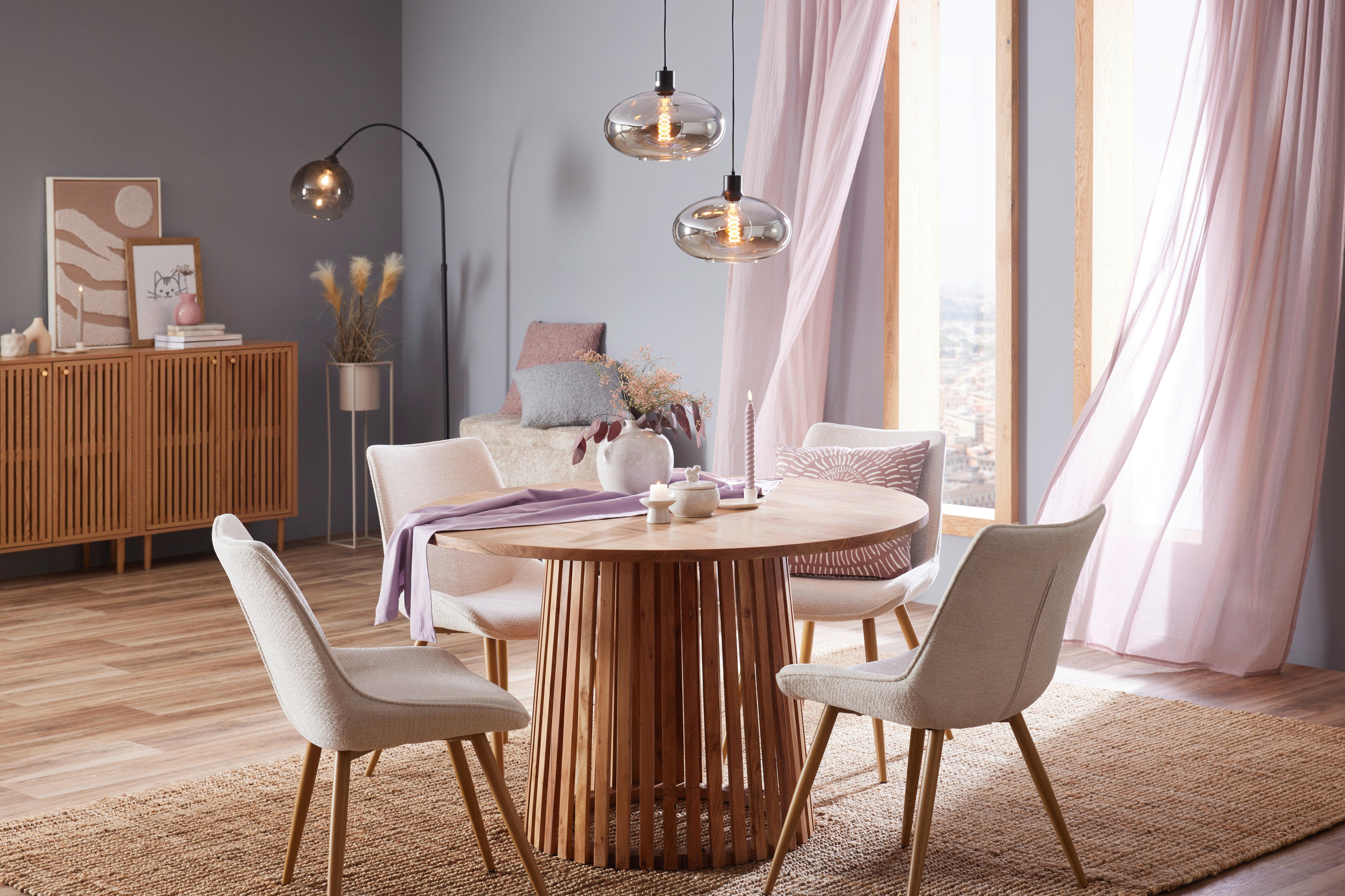 MATBORD NOEL - naturfärgad, Modern, trä (120/120/76cm) - Zandiara